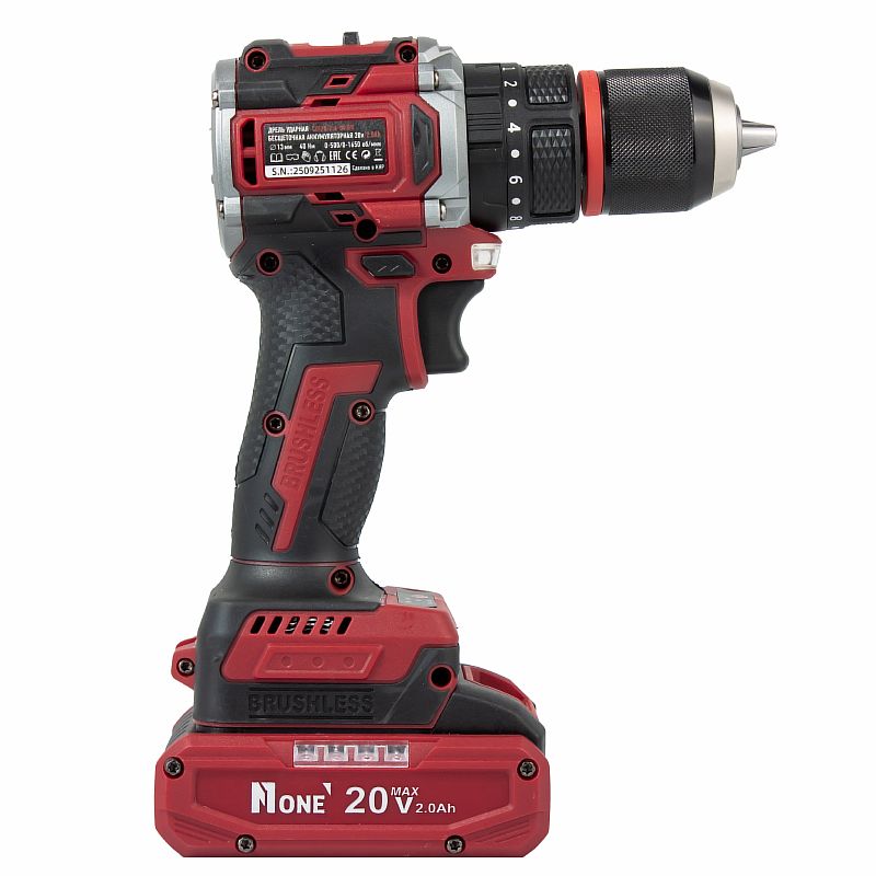 Дрель акк.ударная бесщ.CDI 20/2,6-IN-BR(40Hm,20V/2,0Ah,13мм БЗПметал,500-1650об/мин,24акс,КЕЙС) №1