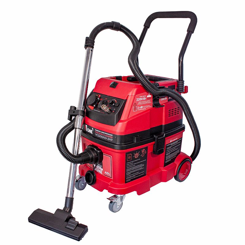 Пылесос строительный VC2200/40-2HP (40л,2200Вт,3м шланг,подкл.электро и пневмо инстр,пульт) №1