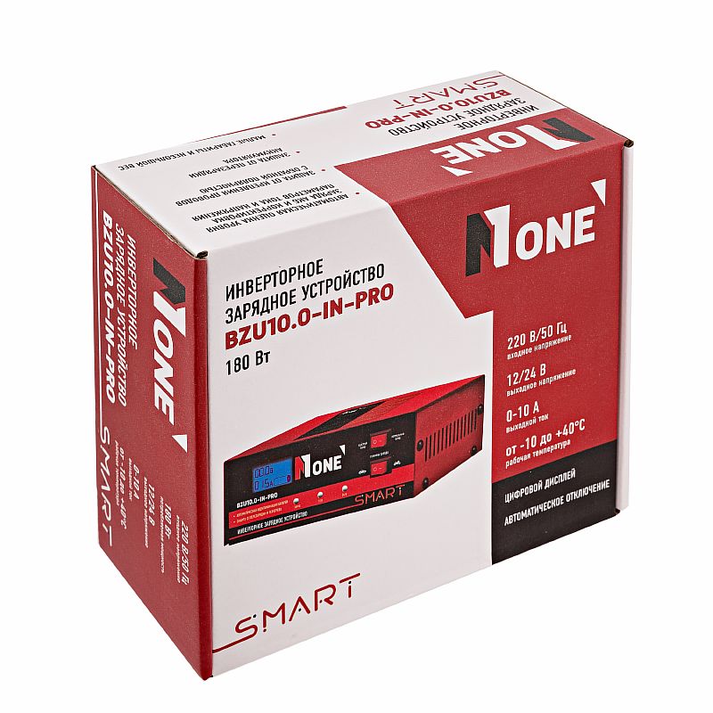 Зарядное устройство инверторн.BZU10.0-IN-PRO(180Вт,220В/50Гц,12/24В,цифр.диспл,0-10А выходн.ток) №1