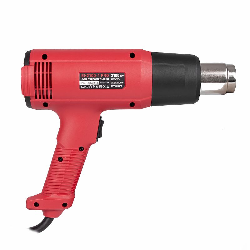Электрофен EH2100-1 PRO (2100Вт,рег.темп 60/60-600С,4 насадки,LED-дисплей) №1