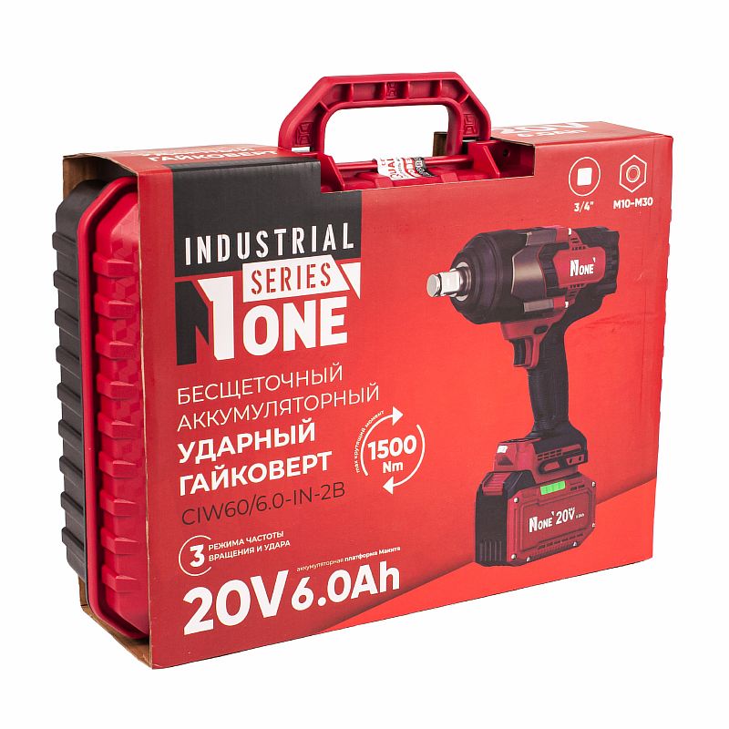 INDUSTRIAL Гайковерт акк.бесщ.CIW60/6,0-IN-2B (20V,6,0Ah,Max1500Hm,тип патр.квадр3/4,платфMAKITA) №1
