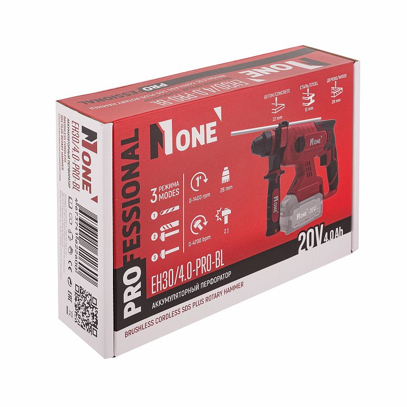 INDUSTRIAL Перфоратор акк.бесщет. EH30/4.0-PRO-BL(3-х реж,max d=28мм,SDS+,тушка) №1