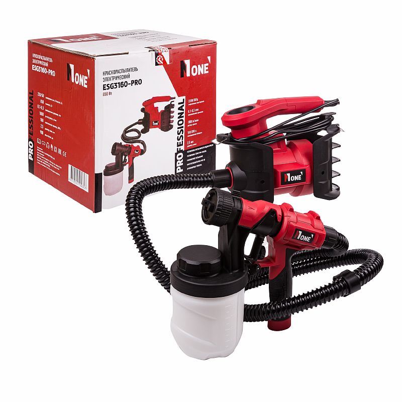 Краскораспылитель ESG3160-PRO (850Вт,1л/мин,об.бака 0,9л) №1
