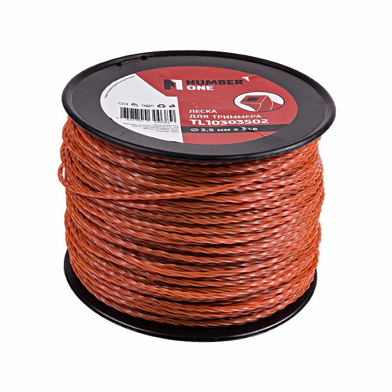 Леска для триммера 3.0LB (3.5 мм,1.35кг, крученный двухцветный,162м (2-ух слойный) бухта № 1
