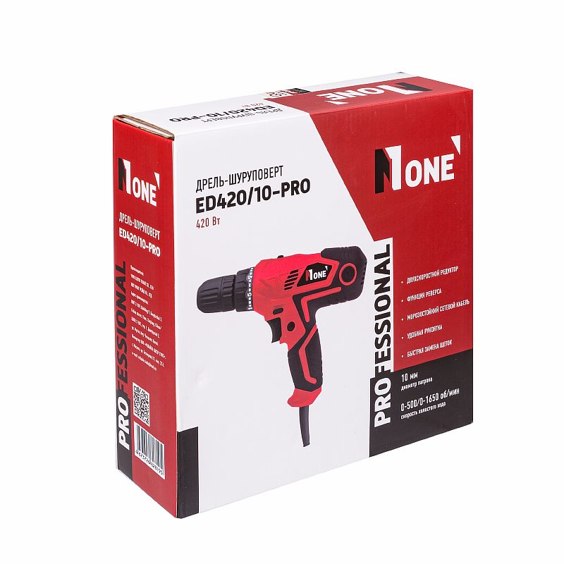 Шуруповерт сетевой ED420/10-PRO (420Вт,10мм,реверс,2скорости) №1