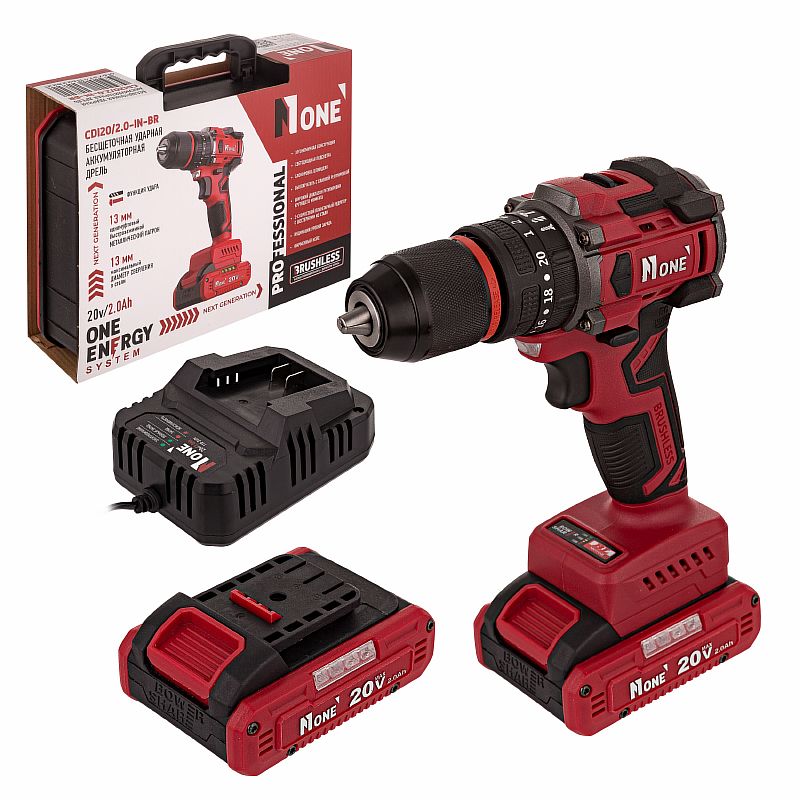 Дрель акк.ударная бесщ.CDI 20/2.0-IN-BR (50Hm.2.0V,2 АКК,2,0Ач,13мм мет.патр,кейс) №1