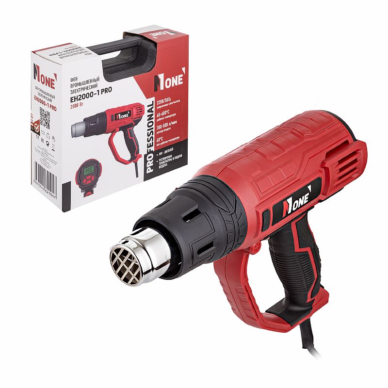 Электрофен EH2000-1 PRO (2000Вт,3 полож,50-600градусов,LED-дисплей,КЕЙС) №1