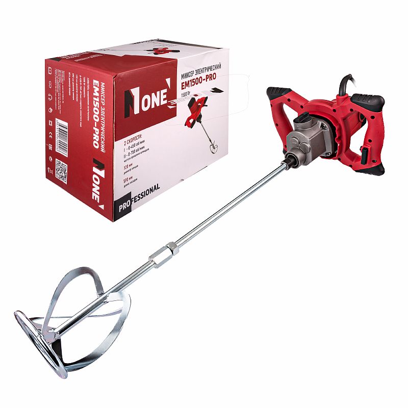 Миксер электрич.EM1500-PRO (1500Вт,рег.оборот.,венчик М14,2-х скоростной) №1