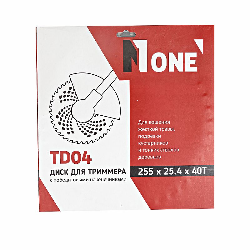 Диск TD04 твердосплавный 40 зубовый для триммера (эконом) 255X40T № 1