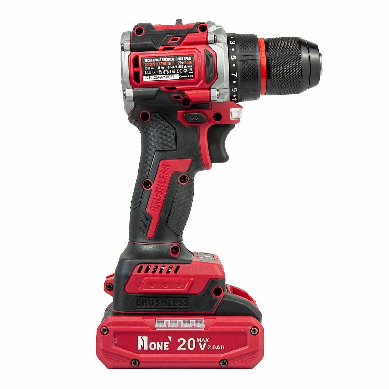 Дрель акк. бесщет.CDI20/2.0-SPRO-2B С НАБОРОМ 24 пр(40Hm,20V/2,0Ah,10мм БЗПметал,2скор,2акк,КЕЙС) №1