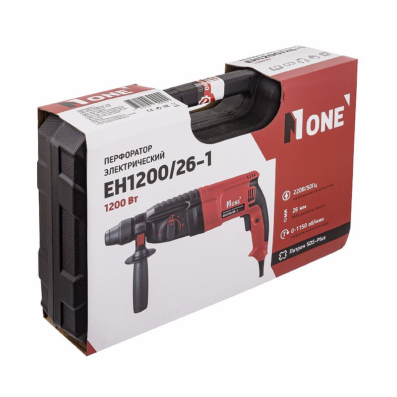 Перфоратор EH1200/26-1 (3х реж.,1200Вт,3,2 Дж, SDS+.кейс) КРАСН №1 (2181)