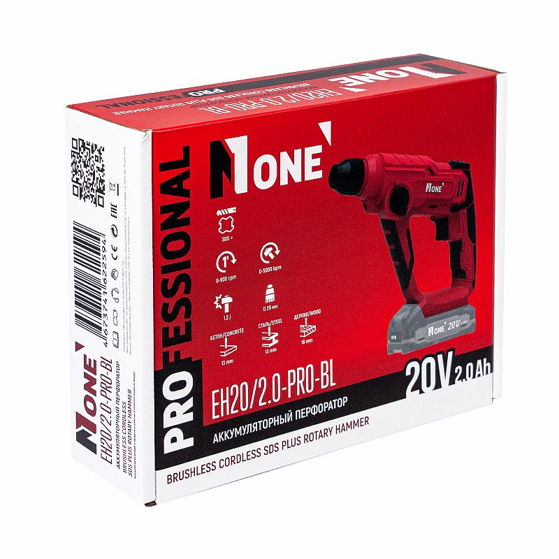 INDUSTRIAL Перфоратор акк.EH20/2.0-PRO-BL(20V.,2,0Ач,рег.скор.инд.зар,2-х реж, ТУШКА) №1