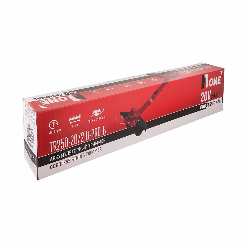 INDUSTRIAL Триммер акк.TR250-20/2.0-PRO-B (скор.хол.хода-7600об/мин,шир.скаш 30см,тушка) №1
