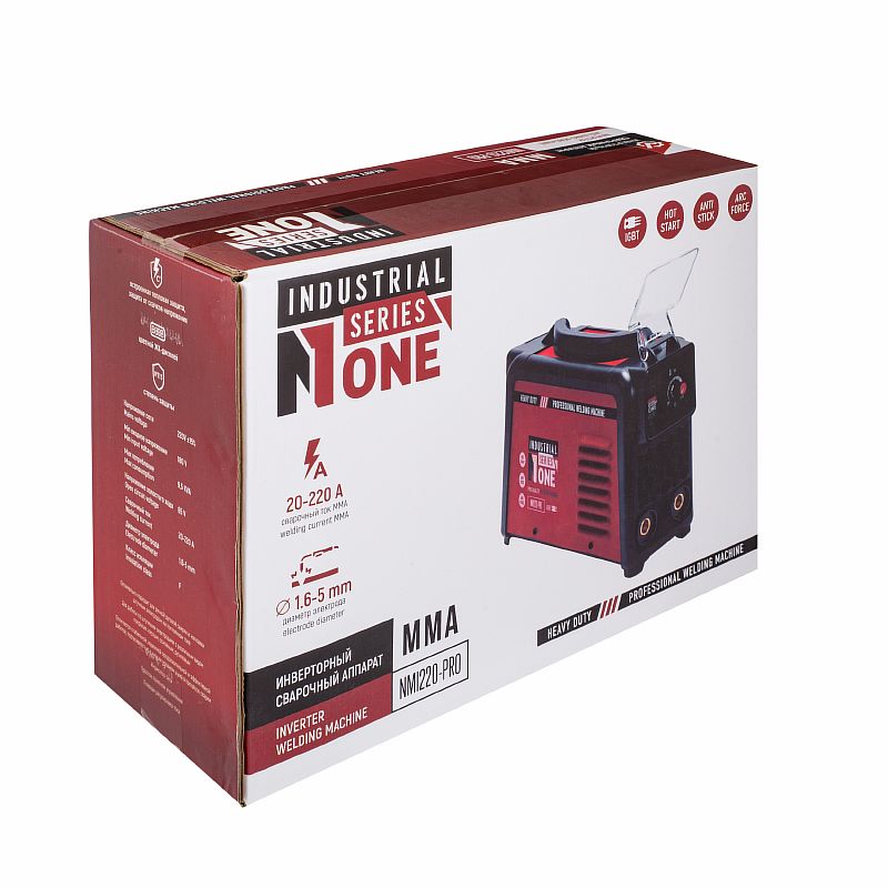 INDUSTRIAL Сварочный аппарат инверторный NMI 220-PRO(220A.MMA.электрон. диспл,электрод 1,6-5мм) №1