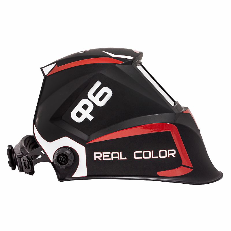 Маска сварочная Ф 6 (DESIGN15) REAL COLOR Хамелеон93*43мм,DIN 4/9-13 цвет ЧЕРНЫЙ В КОРОБКЕ №1