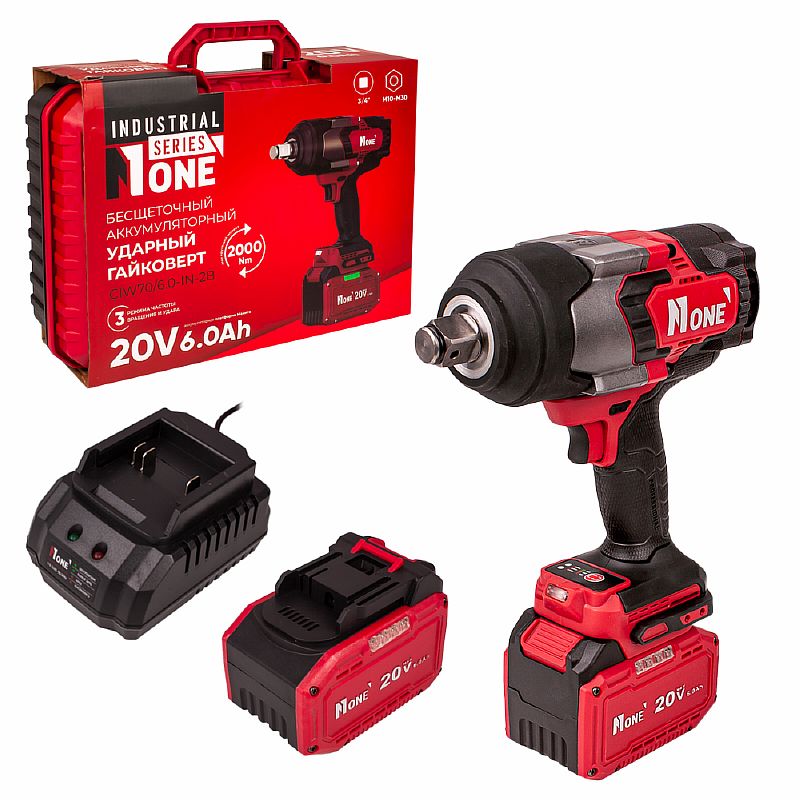 INDUSTRIAL Гайковерт акк.бесщ.CIW70/6,0-IN-2B (20V,6,0Ah,Max2000Hm,квадр3/4,платформа MAKITA) №1
