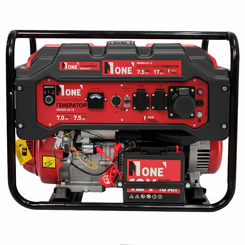 Генератор бензиновый NG 9000-SO-1E (7000/7500Вт,17лс,25л,ручн.+электрозапуск,колеса) №1