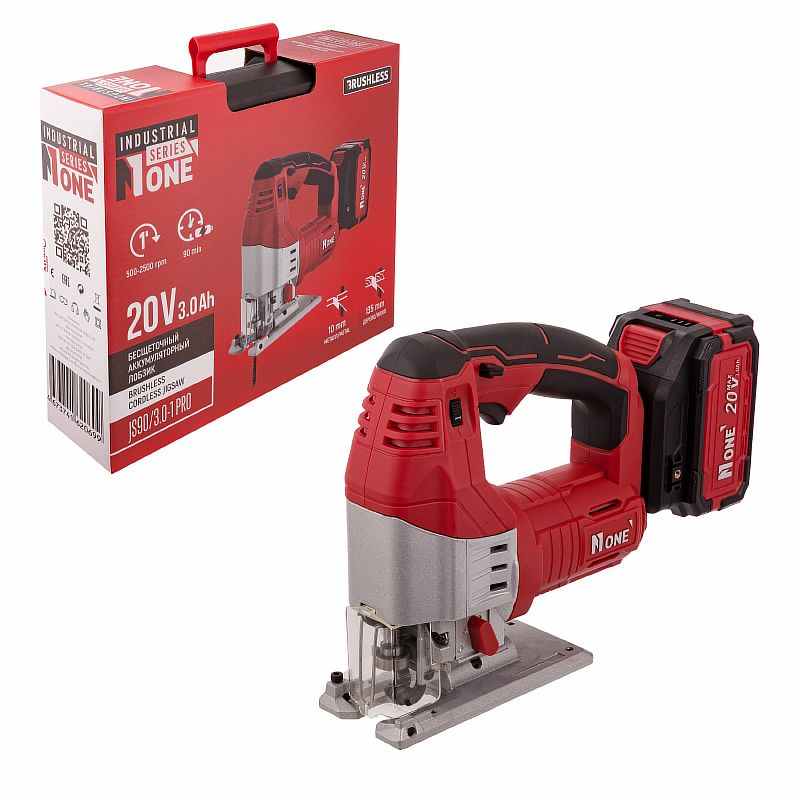 INDUSTRIAL Лобзик акк.бесщет.JS90/3.0-1 PRO (20V.1АКК,1З/У,3.0Ah,мет.редуктор,КЕЙС,max 135mm) №1