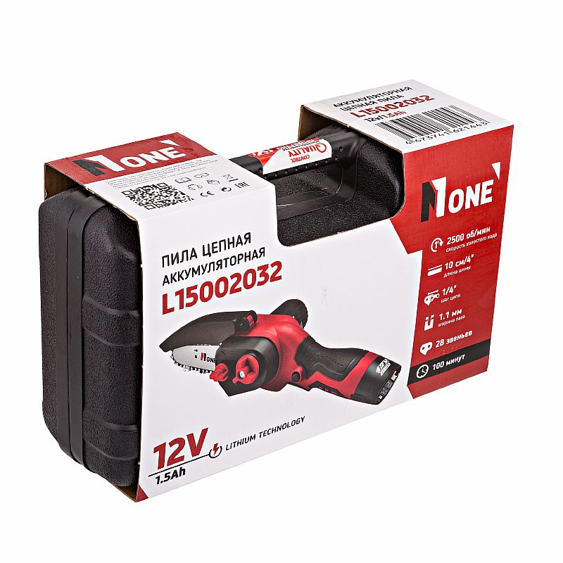 Пила цепн.акк. L15002032 (12V,1,5Ah,2акк,З/У,2500об/мин,КЕЙС)+ПОДАРОК шина/цепь, №1
