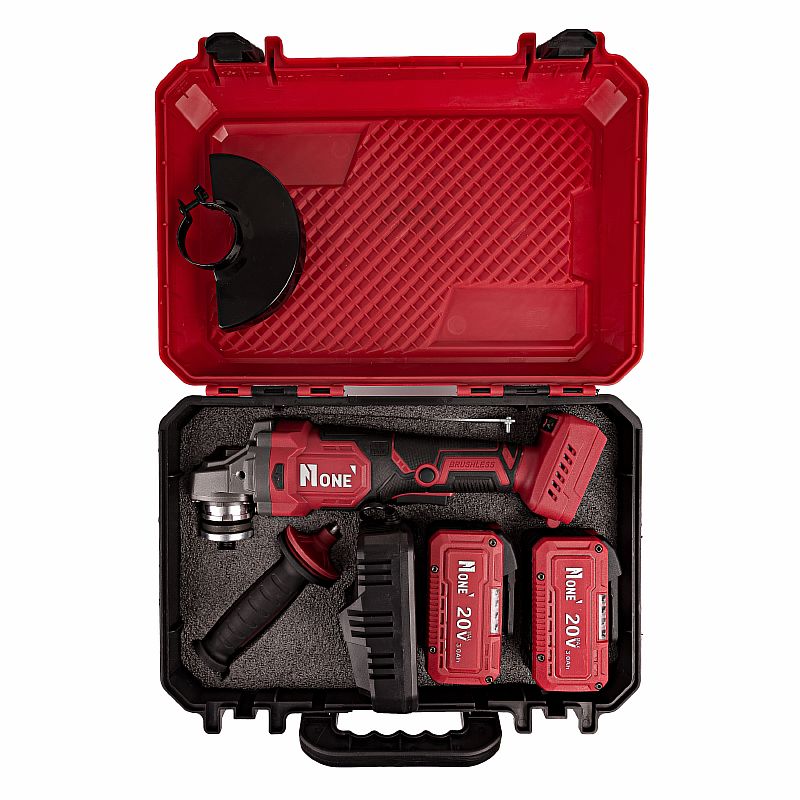 УШМ акк.бесщет.AG125-18/3.0-PRO-2B (125мм,рег.обор,2акк,20V,3,0Ah,антивибр.ручка,Кейс) №1
