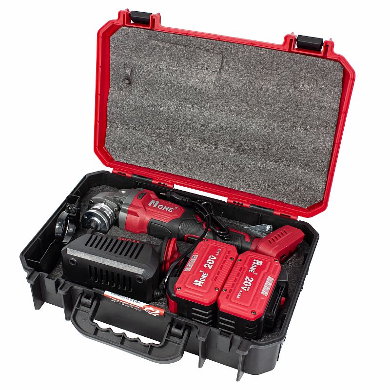 УШМ акк.бесщет.AG125-18/4.0-PRO-2B (20V,125мм,элект.рег.обор.,2 аккум-4,0Ач) №1