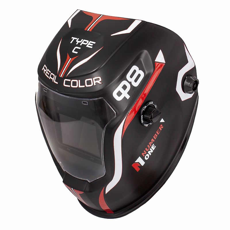 Маска сварочная Ф 8 Type-C (Design19) REAL COLOR Хамелеон 100*60мм,DIN 3/4-8/9-14 в КОРОБКЕ,№1