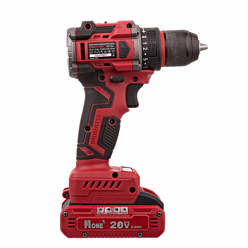 Дрель акк. бесщет.CDI 20/2,0-SPRO (45Hm,20V/2,0Ah,10мм метал.патрон,500-1650об/мин,КЕЙС) №1