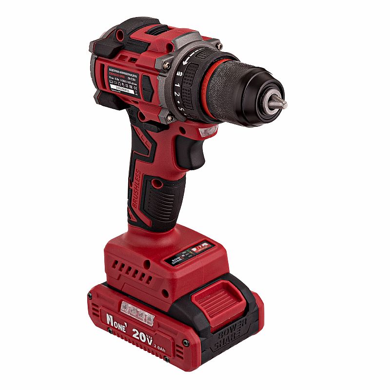 Дрель акк. бесщет.CDI 20/2,0-SPRO (45Hm,20V/2,0Ah,10мм метал.патрон,500-1650об/мин,КЕЙС) №1