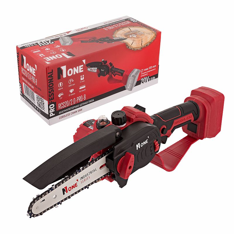 INDUSTRIAL Пила цеп.акк. RCS20/2.0-PRO-B (20V,3,0Ah.цепь37зв,шина 6"/15,2,тушка) №1