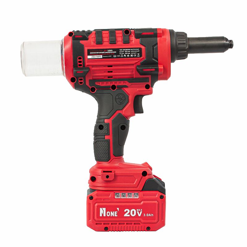 INDUSTRIAL Заклепочник акк.NCR 25/3.0-PRO(20V,3.0Ач,Ал.2,4-6,0,мет.2,4-5,0,1АКБ,з/у,платф.MAKITA) №1