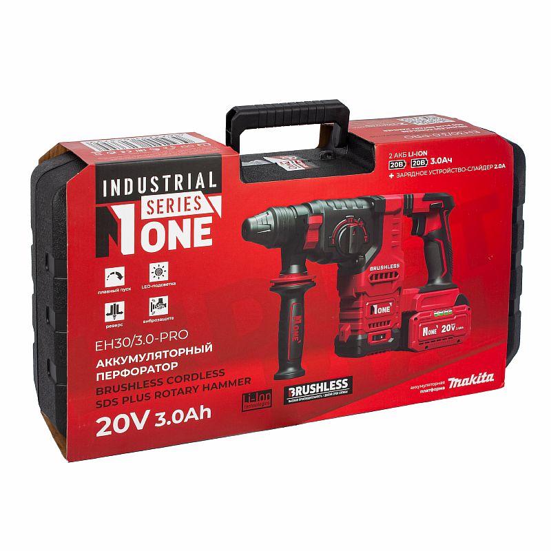 INDUSTRIAL Перфоратор акк.бесщет. EH30/3,0-PRO (20V.2акк,3,0Ач,З/У,3-х реж.платформа MAKITA) №1