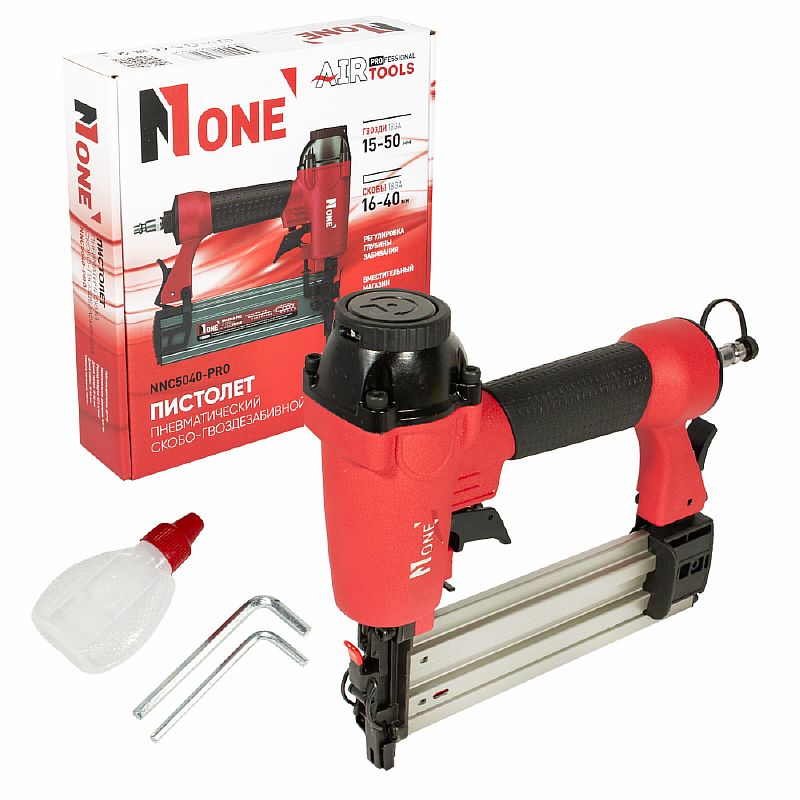 Пистолет пневм.скобо-гвоздезабивной NNC5040-PRO (90-120PSI дл.ра.давл.,67,9л/мин,2в1) №1