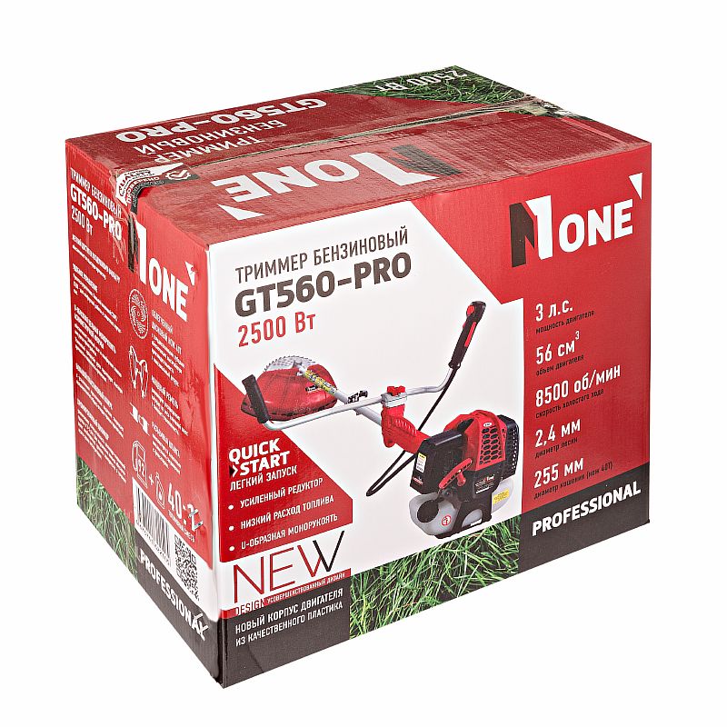 Триммер бензиновый GT560-PRO NEW QUICK START (56см,2-х тактн.2,5кВт/3,0лс,легк.старт,разб.вал) №1